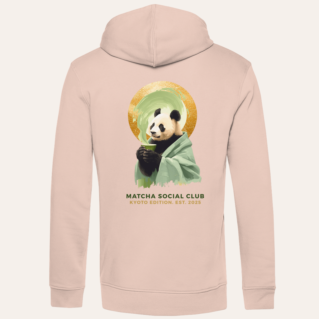 Heren Premium Bio Hoodie – Panda Matcha Edition