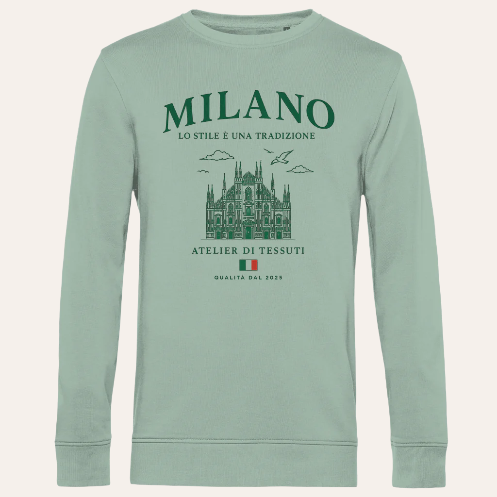 Heren Bio Sweatshirt – Milano Art - 100 verkocht