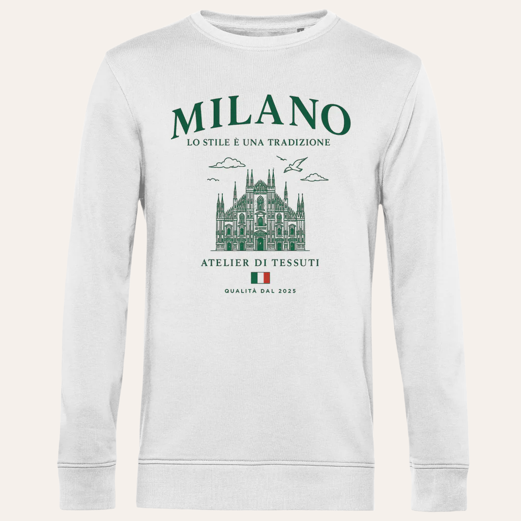 Heren Bio Sweatshirt – Milano Art - 100 verkocht