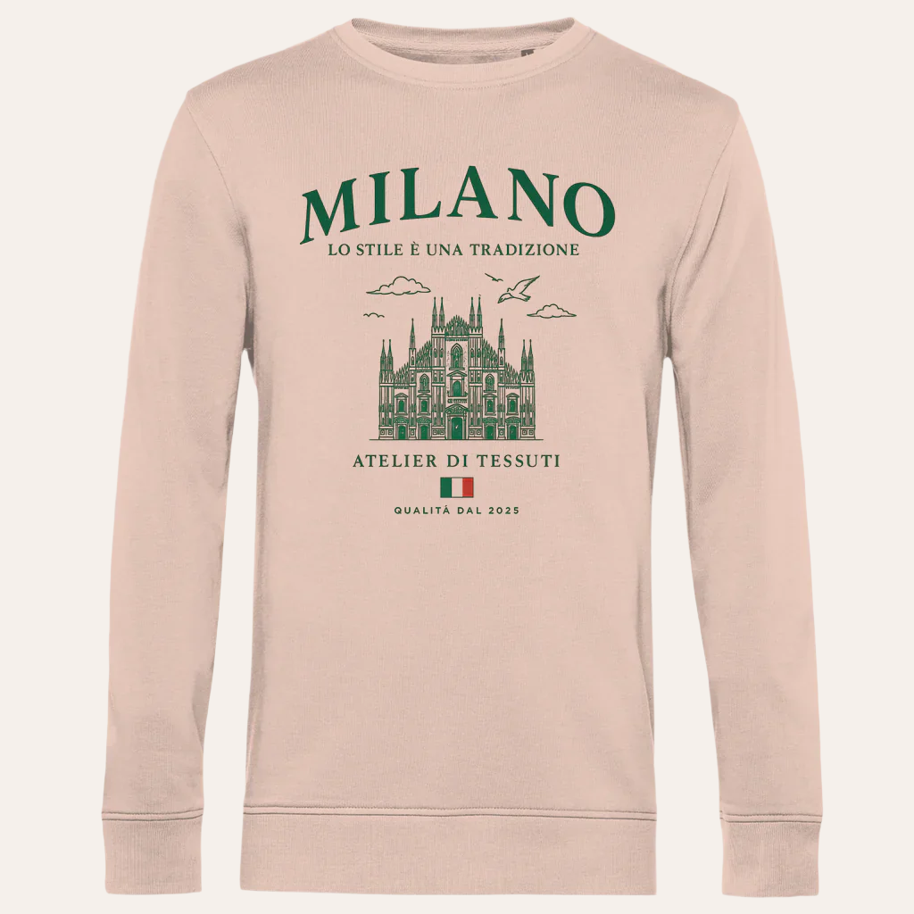 Heren Bio Sweatshirt – Milano Art - 100 verkocht