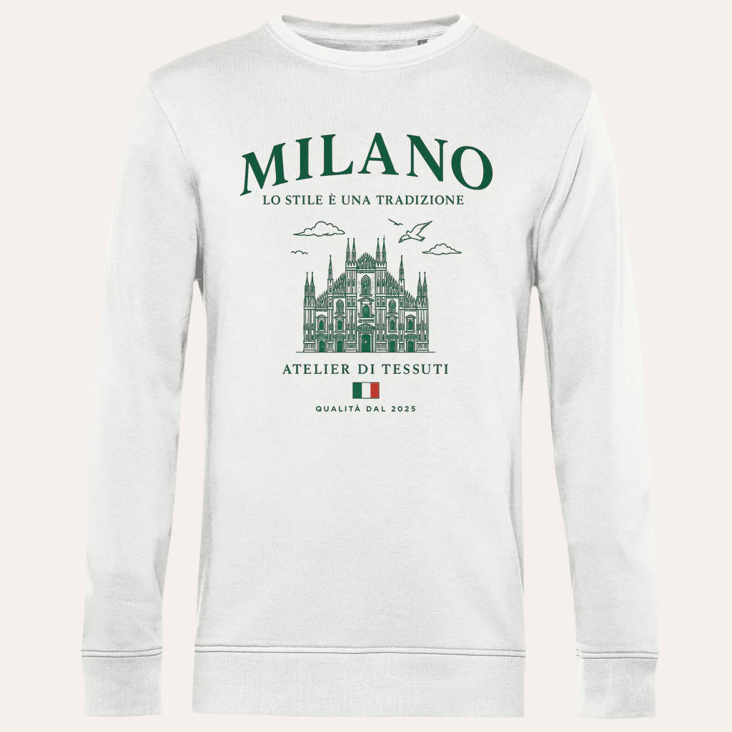 Heren Bio Sweatshirt – Milano Art - 100 verkocht
