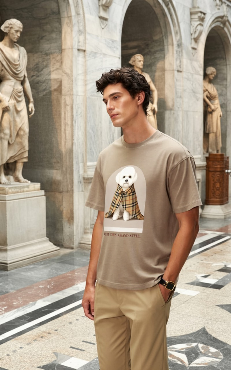 Oversize Washed T-Shirt Bichon