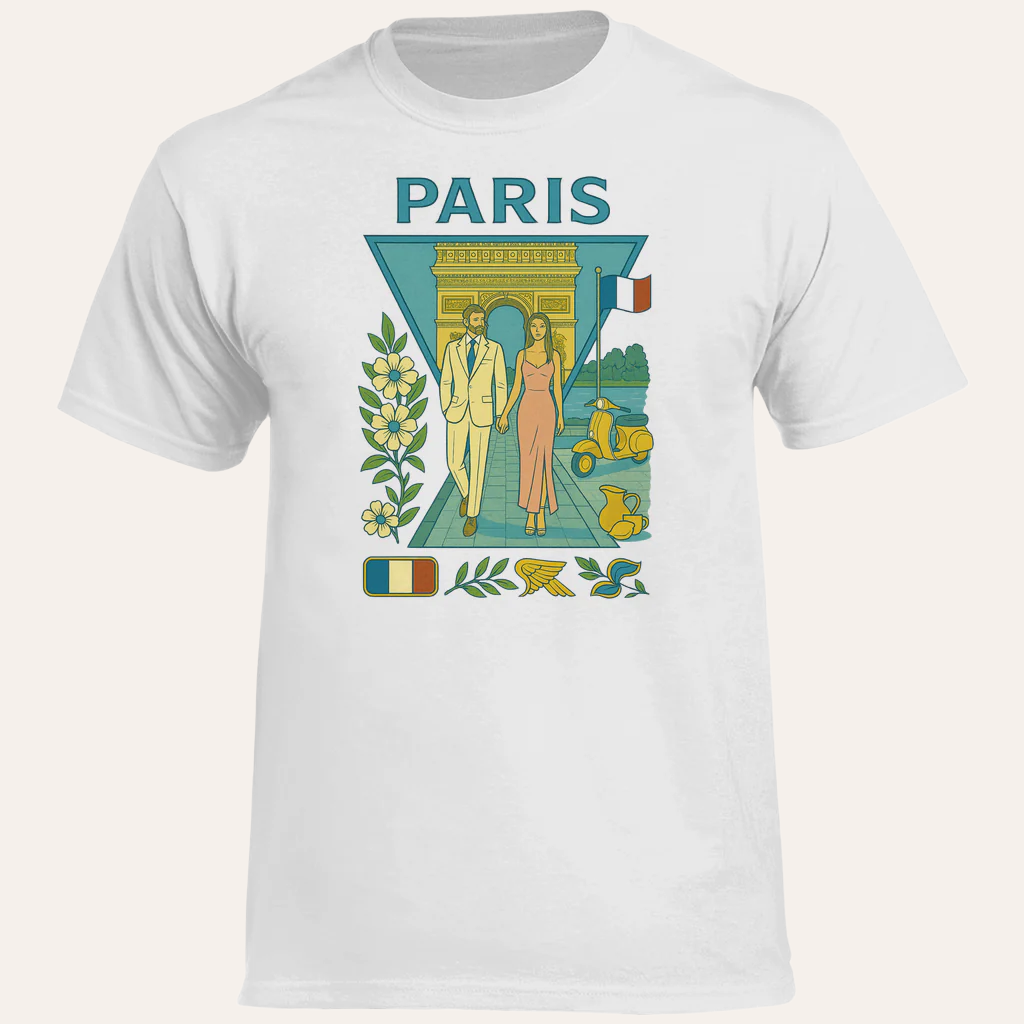 Heren Heavy Cotton T-shirt – Paris