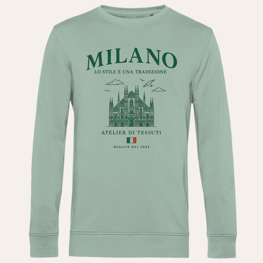 Heren Bio Sweatshirt – Milano Art - 100 verkocht