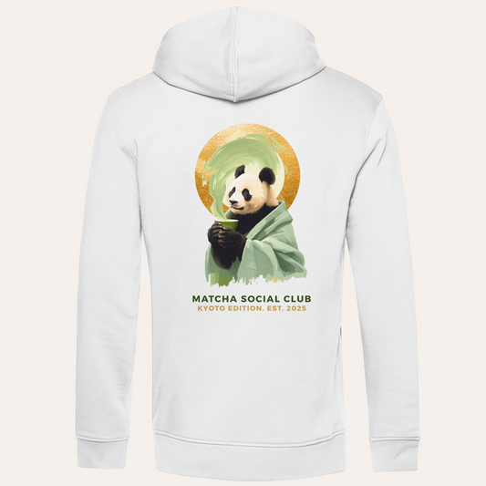Heren Premium Bio Hoodie – Panda Matcha Edition