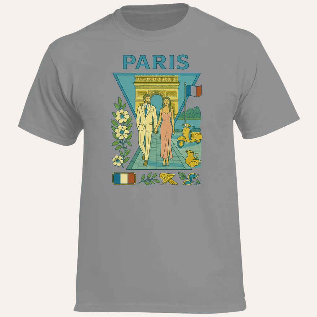 Heren Heavy Cotton T-shirt – Paris