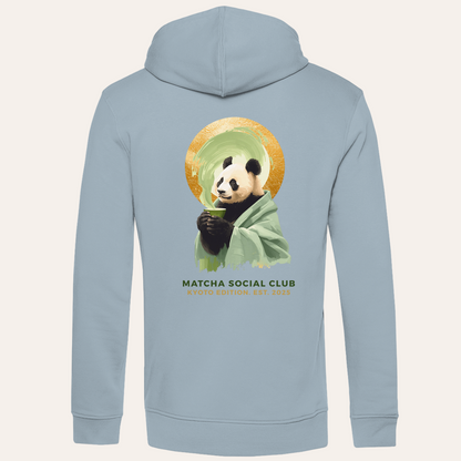 Heren Premium Bio Hoodie – Panda Matcha Edition